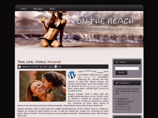 Product picture On The Beach Template Packages (Wordpress+Blogger+HTML) 