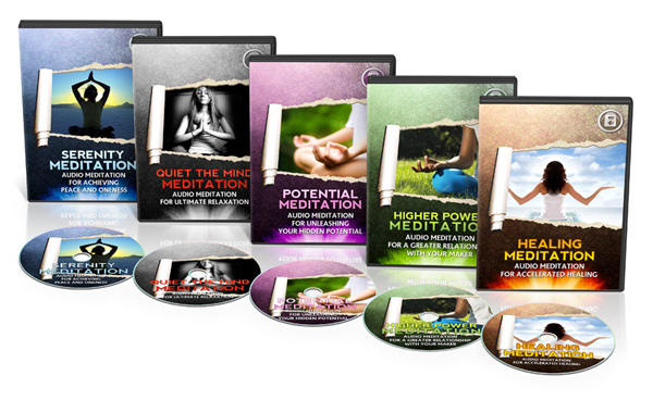 Product picture  Collection of 5 Guided Meditation MP3 Audios (MRR)